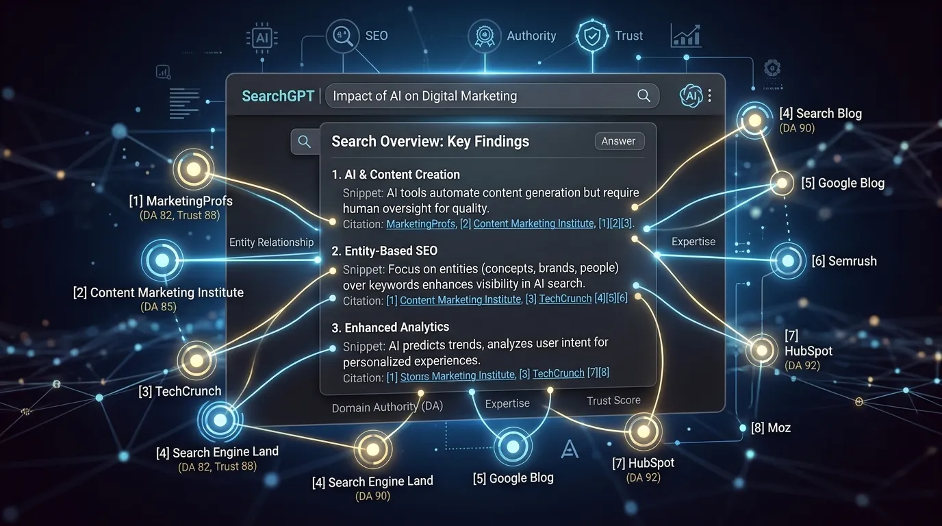 AI Search SEO 2026: ยุทธศาสตร์การวางระบบให้ SearchGPT และ AI Overview เลือกไปอ้างอิง